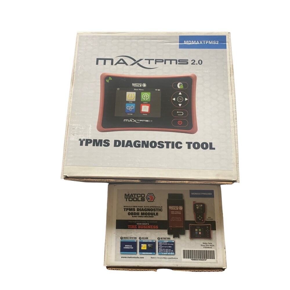 Matco Tools Max TPMS 2.0 Diagnostic Tool + OBDII Module NEW Open Box Working